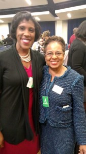 Ms. Foundation for Women President and CEO Teresa C. Younger with Suzanne Peters, vice president, Fairfield County’s Community Foundation’s Fund for Women and Girls at the White House summit for Prosperity Together.